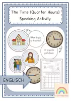 Vorschau - Spiele - The Time - Speaking Activity (Quarter Hours) - Deckblatt