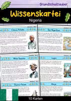 Vorschau - Stationenlernen - Wissenskartei - Nigeria - Deckblatt