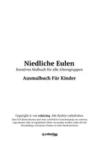 Vorschau - Mal- und Bastelvorlagen - Niedliche Eulen ❊ Ausmalbilder (23 Malvorlagen) - Seite 1