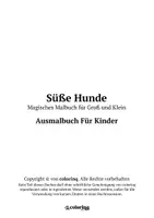 Vorschau - Mal- und Bastelvorlagen - Süße Hunde ❂ Ausmalbilder (26 Malvorlagen) - Seite 1