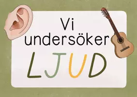 förhandsvisning - LJUD Bildkort Hörsel / örat - Blackboard-material Textkort Detaljerad lektionsserie Grundskola - sida 1