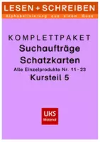 Vorschau - Arbeitsblätter - LESEN+SCHREIBEN Schatzkarten Kursteil 5 - komplett - Deckblatt