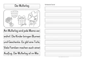Vorschau - Anderer Materialtyp - Muttertag - Differenzierte Tafel-, Ansage und Abschreibtexte - Seite 3