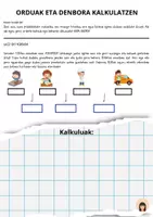 Vista previa - Unidades / Secuencias / Situaciones de Aprendizaje - ORDUAK ETA DENBORA KALKULATZEN - Portada