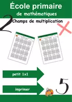 Aperçu - Feuilles d'exercices - Champs de multiplication 1 x 1 GRATUITS - multiplier les mathématiques - Page de couverture