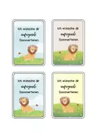 Vorschau - Anderer Materialtyp - Tierische Feriengrüße - Sommerferien (Set 2) - Seite 1