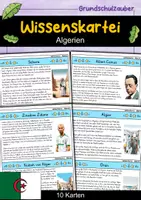 Vorschau - Stationenlernen - Wissenskartei - Algerien - Deckblatt