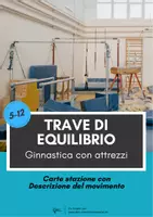 anteprima - Didattica a stazioni - Ginnastica ⎮ Trave d'equilibrio (22 schede con descrizione della tecnica) - Pagina di copertina