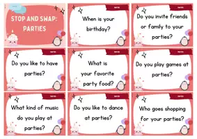 Vorschau - Spiele - Stop and Swap: (birthday) parties (speaking, warm-up) - Seite 1