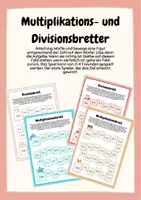 Vorschau - Arbeitsblätter - Rechenspiele zur Multiplikation und Division - Deckblatt