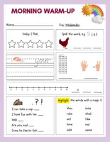 Aperçu - Préparation de séance / Séance complète - English Morning Warm-Up Worksheet +5 fiches d'activités - Page de couverture