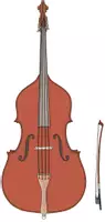 Vorschau - Mal- und Bastelvorlagen - Instrumentenbild Kontrabass (detailliert und realistisch) - Seite 1