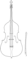 Vorschau - Mal- und Bastelvorlagen - Instrumentenbild Kontrabass (detailliert und realistisch) - Seite 2