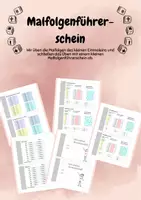 Vorschau - Arbeitsblätter - Malfolgenführerschein für das kleine 1X1 - Klasse 3 - Deckblatt