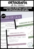 Vista previa - Hojas de trabajo - Cuaderno de ortografía de las letras - Portada