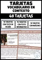 Vista previa - Refuerzo / NEE / Materiales de apoyo - Tarjetas de vocabulario en contexto - Portada