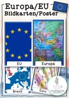 Vorschau - Poster - Bildkarten / Poster Europa EU Wortschatz - Deckblatt
