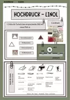 Vorschau - Arbeitsblätter - Linol - Hochdruck Theoretische Einführung - Druckverfahren - Deckblatt