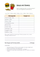 Vorschau - Unterrichtsreihen - Energie in Lebensmitteln - Deckblatt
