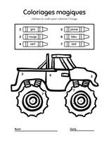 Aperçu - Préparation de séance / Séance complète - Coloriages magiques Monster Truck +3 fiches d'activités - Page 2