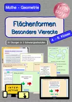 Vorschau - Arbeitsblätter - *MATERIALPAKET* EBENE FIGUREN - Besondere Vierecke (Faltie + Interactive + Quiz) - Seite 1