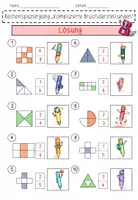Vorschau - Arbeitsblätter - Rechenspaziergang Komplizierte Brüche – Klasse 5 | Bildliche Darstellungen in Zahlenbrüche umsetzen | Mathe Grundschule - Seite 3