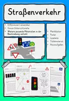 Vorschau - Stundenentwürfe - Verkehr Verkehrserziehung Straßenverkehr Klasse 2, 3, 4 - Deckblatt