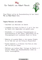 Vorschau - Arbeitsblätter - „Mai“ von Robert Reinick - Frühlingsgedicht - Seite 2