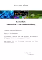 Vorschau - Stundenentwürfe - Aromastoffe - Ester und Esterbindung - Deckblatt