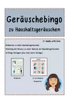 Vorschau - Spiele - Bingo zu Haushaltsgeräuschen / Geräuschebingo - Deckblatt