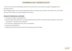 Vorschau - Aufgabenkarten - Lügengeschichten Schreibanlässe Klasse 5/6 - Seite 2