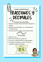 Vista previa - Hojas de trabajo - Números decimales - Decimal y fracción - Portada