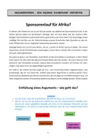 Vorschau - Unterrichtsreihen - Argumentieren (E 8): Entfaltung Argumente - Sponsorenlauf - Seite 3