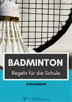 Vorschau - Arbeitsblätter - Badminton ⎮ Regeln für die Schule - Deckblatt