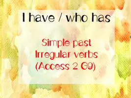 Vorschau - Spiele - Simple Past Irregulars zu Access 2 : I have - who has - Seite 2