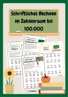 Vorschau - Arbeitsblätter - Schriftliches Rechnen bis 100.000 - Klasse 4 - Deckblatt