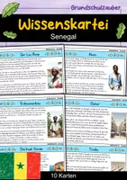 Vorschau - Stationenlernen - Wissenskartei - Senegal - Deckblatt
