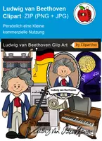 Vorschau - Poster - Ludwig van Beethoven Clipart set - Deckblatt