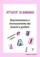 anteprima - Esercizi - Riconoscimento grafemi e fonemi - Pagina di copertina