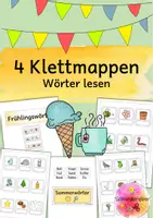 Vorschau - Fördermaterial/Inklusion - Klettmappe, Wörter, Jahreszeiten - Deckblatt