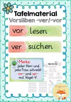 Vorschau - Arbeitsblätter - Vorsilben ver- und vor- (Tafelmaterial + AB) - Deckblatt