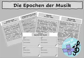 Vorschau - Arbeitsblätter - Die Epochen der Musik - Seite 1