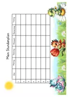 Vorschau - Mal- und Bastelvorlagen - Drachenklasse Klassentier Drache Stundenplan - Seite 2