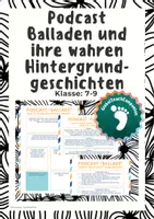 Vorschau - Arbeitsblätter - Balladen und ihre wahren Hintergrundgeschichten - Podcast - Deckblatt