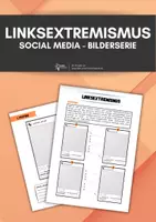 Vorschau - Arbeitsblätter - Linksextremismus: Social Media Bilderreihe (Kreativaufgabe) #demokratiestärken - Deckblatt