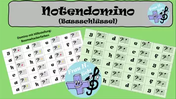 Vorschau - Spiele - Notendomino Bassschlüssel - Seite 1
