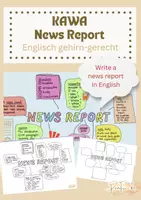 Vorschau - Arbeitsblätter - KAWA NEWS REPORT schreiben Englisch - Deckblatt
