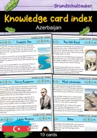 Vorschau - Stationenlernen - Knowledge card index - Azerbaijan (English) - Deckblatt