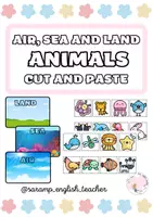 Vista previa - Manualidades / Dibujos para colorear - ANIMALS: AIR, SEA OR LAND - CUT AND PASTE (4-5 YEARS) - Portada