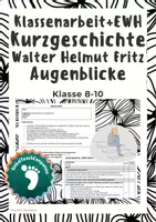 Vorschau - Test - Klassenarbeit+EWH - Kurzgeschichte "Augenblicke" von Walter Helmut Fritz - Deckblatt